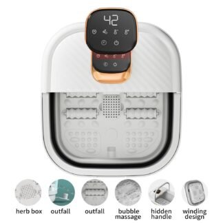 Collapsible Foot Spa with Heat, Foldable Foot Bath Massager with Temperature Control Touchscreen, Foot Massage Rollers, Pedicure Spa for Home, Office, Relaxation, Gift for Men &...