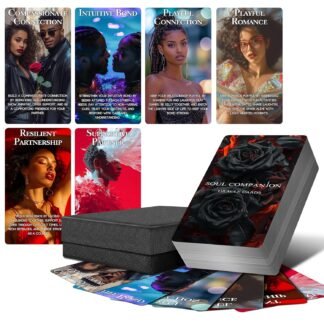 Confession of Soulmate Oracle Cards, African American Black Love Oracle Cards Deck with Meanings on Them, Soulmates and Twin Flames Oracle Cards for Beginner, Love Relationships...