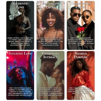 Confession of Soulmate Oracle Cards, African American Black Love Oracle Cards Deck with Meanings on Them, Soulmates and Twin Flames Oracle Cards for Beginner, Love Relationships...