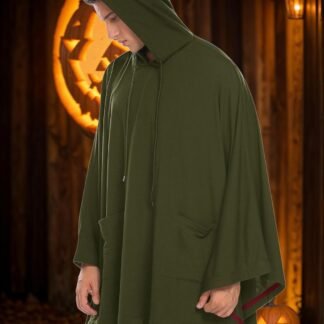 COOFANDY Unisex Casual Hooded Poncho Cape Cloak Fashion Coat Hoodie Pullover with Pocket