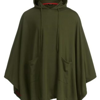 COOFANDY Unisex Casual Hooded Poncho Cape Cloak Fashion Coat Hoodie Pullover with Pocket