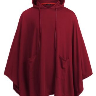 COOFANDY Unisex Casual Hooded Poncho Cape Cloak Fashion Coat Hoodie Pullover with Pocket
