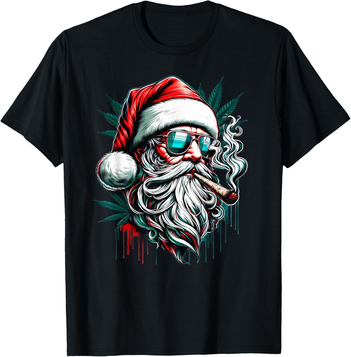 Cool Santa Claus Smoking Weed Marijuana 420 Christmas T-Shirt - lunas-mystic-emporium.com Cool Santa Claus Smoking Weed Marijuana 420 Christmas T-Shirt