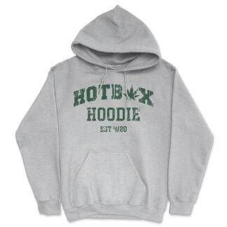 Crazy Dog T-Shirts Hotbox Hoodie Unisex Hooded Sweatshirt Funny 420 Weed Smokers Sweater