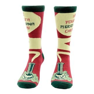 Crazy Dog T-Shirts Mens Christmas Socks Funny Holiday Crews with Novelty Designs for Xmas
