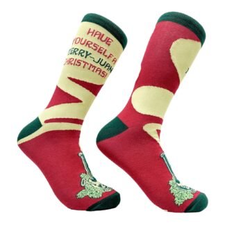 Crazy Dog T-Shirts Mens Christmas Socks Funny Holiday Crews with Novelty Designs for Xmas