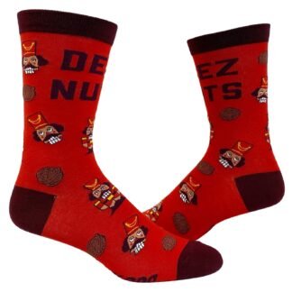Crazy Dog T-Shirts Mens Christmas Socks Funny Holiday Crews with Novelty Designs for Xmas