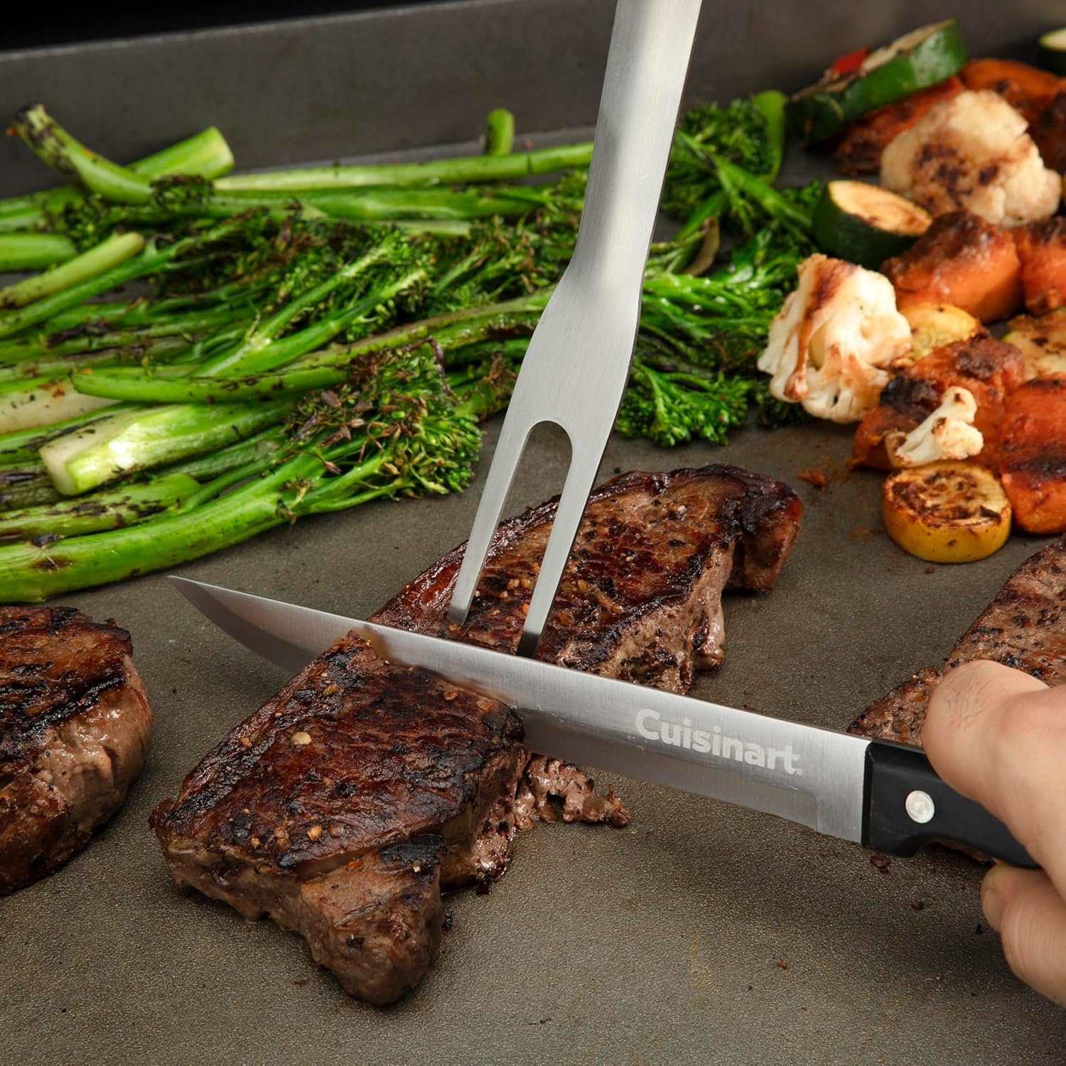 Cuisinart 24-Piece Griddle Tool Set with Storage Tote Stainless Steel Flat Top Grill Accessories with Spatulas Melting Dome Smash Burger Press Scraper Tongs Perfect for - lunas-mystic-emporium.com Cuisinart 24-Piece Griddle Tool Set with Storage Tote, Stainless Steel Flat Top Grill Accessories with Spatulas, Melting Dome, Smash Burger Press, Scraper & Tongs, Perfect for...