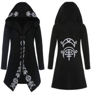 diffstyle Women Moon Gothic Witchcraft Punk Vintage Casual Long Hoodies Top Sweatshirt