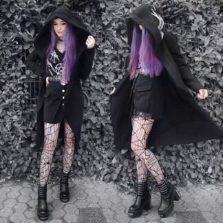 diffstyle Women Moon Gothic Witchcraft Punk Vintage Casual Long Hoodies Top Sweatshirt