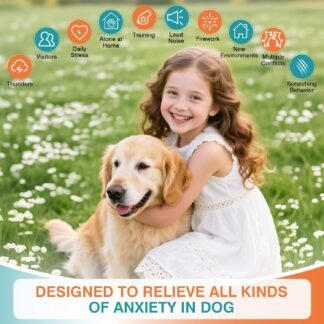 Dog Calming Pheromones Diffuser to Calm Pet 7 In 1 Advanced Kit Appeasing Pheromone Diffuser for Anxiety Relief (3 Plug in+4 Pack 48ml Refill) Reduce Aggression Fighting Barking...