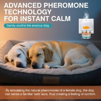 Dog Calming Pheromones Diffuser to Calm Pet 7 In 1 Advanced Kit Appeasing Pheromone Diffuser for Anxiety Relief (3 Plug in+4 Pack 48ml Refill) Reduce Aggression Fighting Barking...