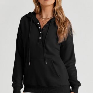 Dokotoo Womens 2025 Hoodies Button Collar Drawstring Hooded Pullover Sweatshirt Casual Long Sleeve Tops Shirts - lunas-mystic-emporium.com Dokotoo Womens 2025 Hoodies Button Collar Drawstring Hooded Pullover Sweatshirt Casual Long Sleeve Tops Shirts