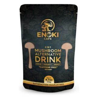Enoki 4in1 Mushroom Alternative Drinks | Caffeine Free | Mushroom Coffee | A unique blend of Shiitake, Cordyceps, Chaga, and Lion's Mane Mushrooms.