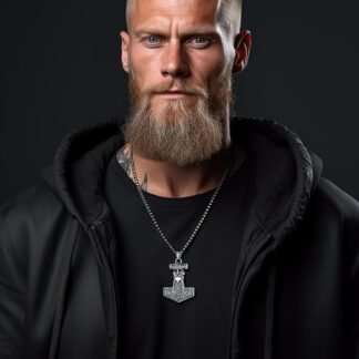 FaithHeart Viking Thors Hammer Talisman Necklace for Men Vintage Norse Mjolnir Amulet Pendant with Sturdy Wheat Chain Stainless Steel Jewelry Gift Box - lunas-mystic-emporium.com FaithHeart Viking Thor's Hammer Talisman Necklace for Men, Vintage Norse Mjolnir Amulet Pendant with Sturdy Wheat Chain, Stainless Steel Jewelry (Gift Box)