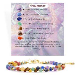 Farfume Beaded Bracelets for Women, Chakra Crystal 4mm Beads Gemstone Natural Stone Bead Spiritual Womens Jewelry Gifts