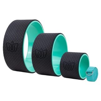 Florensi Yoga Wheel (3-Pack) - Back Stretcher and Back Roller for Back Pain, Yoga Roller for Muscle Relaxation, Pain Relief, Cracking and Popping