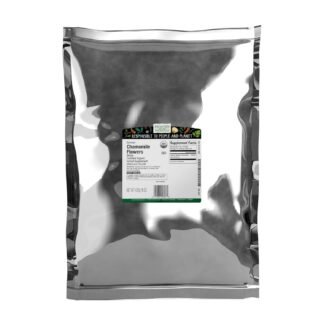 Frontier Co-op Organic German Whole Chamomile Flowers, 1-pound Bulk Bag, Makes Relaxing/Calming Tea, Kosher, Non Irradiated