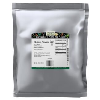 Frontier Co-op Organic Hibiscus Flowers, 16 Ounce, Sun Dried Bright Red Color, Fruity Flavor, Non Irradiated, Non ETO, Kosher