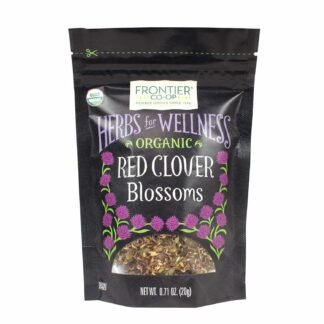 Frontier Co-op Organic Whole Red Clover Blossoms, 0.71oz - Fragrant, Natural and Versatile for Garnishes and Red Clover Tea - Kosher, Non-Irradiated
