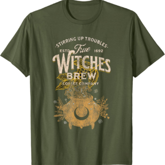 Funny TRUE WITCHES BREW Wiccan COFFEE Company Co T-Shirt