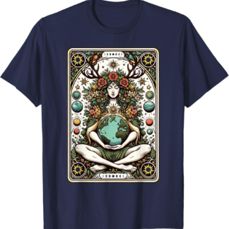 Gaia Greek Goddess Pagan Mother Earth Nature Tarot Card T-Shirt