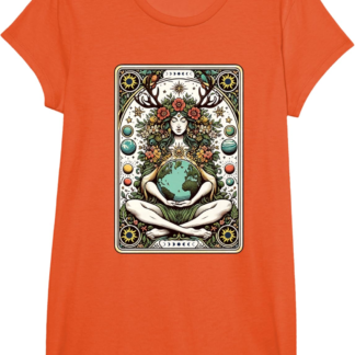 Gaia Greek Goddess Pagan Mother Earth Nature Tarot Card T-Shirt