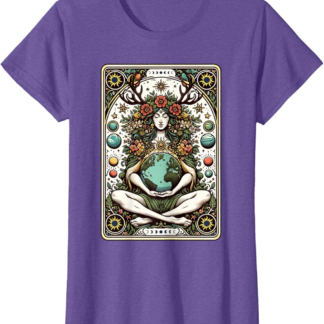 Gaia Greek Goddess Pagan Mother Earth Nature Tarot Card T-Shirt
