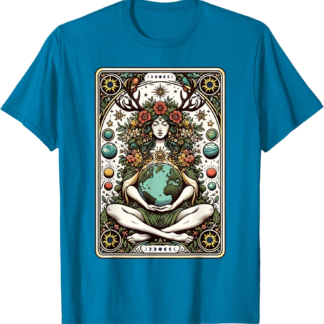 Gaia Greek Goddess Pagan Mother Earth Nature Tarot Card T-Shirt