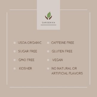 Gardenika Organic Loose Leaf Tea Sampler - Herbal Caffeine-Free Set - Ayurvedic Blend, KSA Kosher, No Natural or Artificial Flavors (5 Pack)