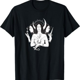 Goddess Hecate Triple Moon Goddess Pagan Wicca Triple Moon T-Shirt