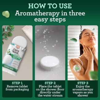 GuruNanda Eucalyptus Vapor Shower Tablets, Clean-Dissolving Aromatherapy Shower Steamers with Eucalyptus & Menthol, Promotes Relaxation, Ideal for Gifting, 10 Count