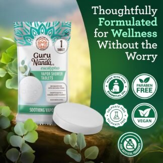 GuruNanda Eucalyptus Vapor Shower Tablets, Clean-Dissolving Aromatherapy Shower Steamers with Eucalyptus & Menthol, Promotes Relaxation, Ideal for Gifting, 10 Count