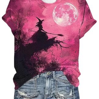 Halloween Witch Party Shirt Women Midsummer Witches Gather Tshirt Vintage Graphic Tee Short Sleeve Casual Fall Tops - lunas-mystic-emporium.com Halloween Witch Party Shirt Women Midsummer Witches Gather Tshirt Vintage Graphic Tee Short Sleeve Casual Fall Tops