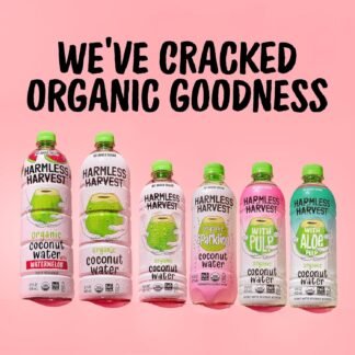 Harmless Harvest Organic Coconut Water 10 Fl Oz, 12 Pack – Natural Electrolyte Hydration Drink, No Sugar Added, Original Coconut Water, Non-GMO & Fair for Life Certified