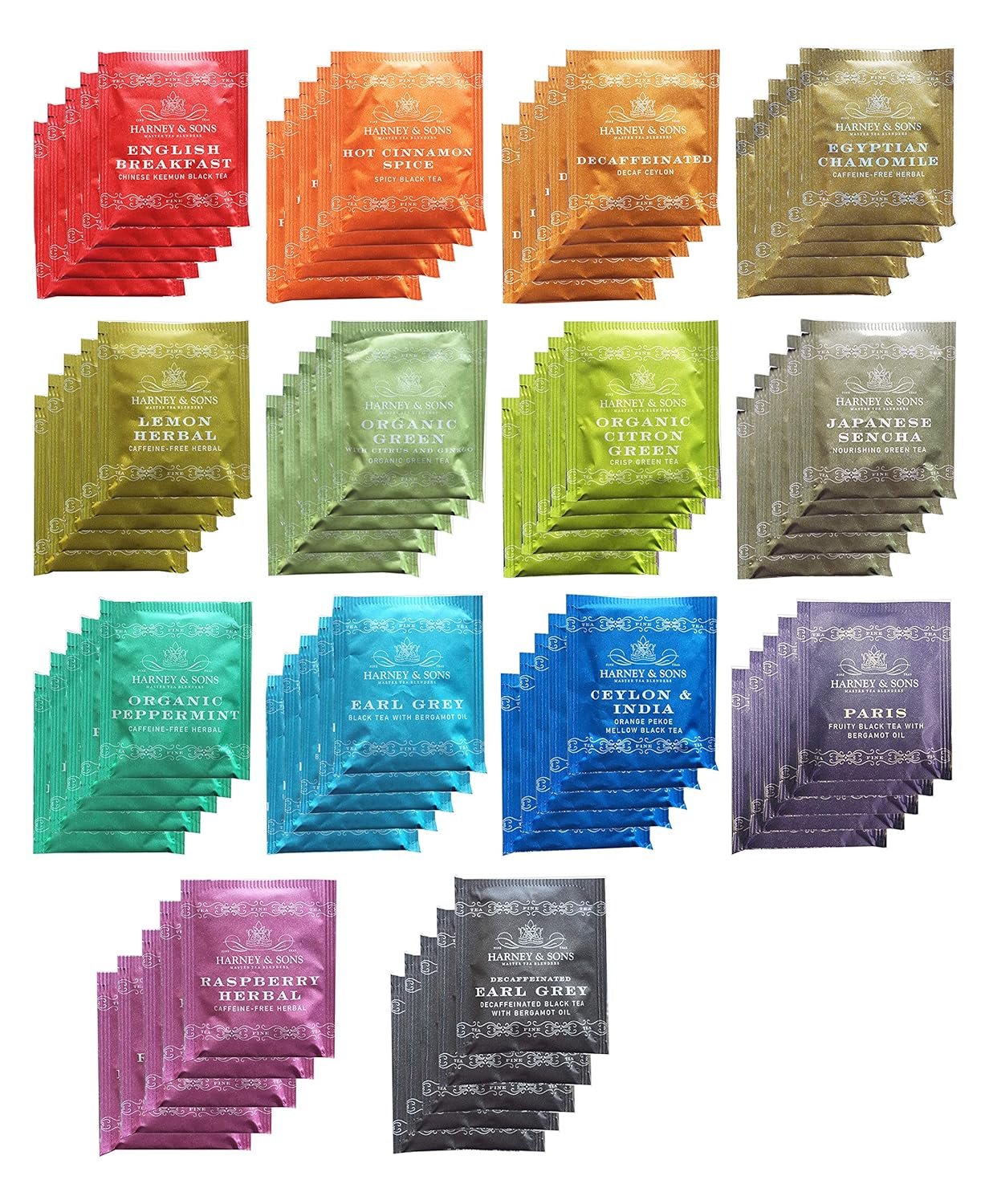 Harney Sons Assorted Tea Bag Sampler Bundle 42 Count With Honey Crystal Packs Great for Birthday Hostess and Co-worker Gifts Tea Set Gifts Tea Variety Pack - lunas-mystic-emporium.com Harney & Sons Assorted Tea Bag Sampler Bundle 42 Count With Honey Crystal Packs Great for Birthday, Hostess and Co-worker Gifts, Tea Set Gifts, Tea Variety Pack