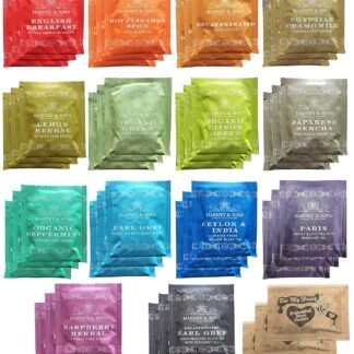 Harney & Sons Assorted Tea Bag Sampler Bundle 42 Count With Honey Crystal Packs Great for Birthday, Hostess and Co-worker Gifts, Tea Set Gifts, Tea Variety Pack