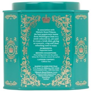 Harney & Sons Peppermint Herbal Tea in Sachets, Caffeine-Free Herbal, 30 Sachets