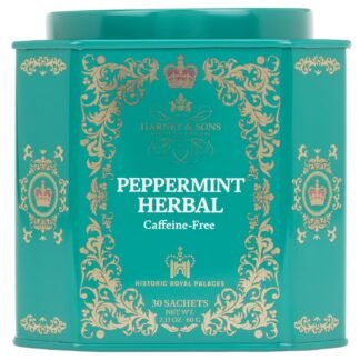 Harney & Sons Peppermint Herbal Tea in Sachets, Caffeine-Free Herbal, 30 Sachets