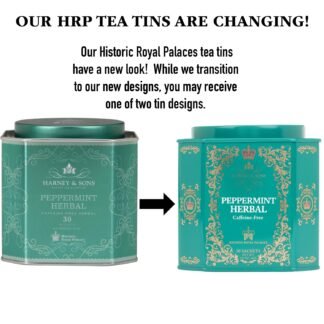 Harney & Sons Peppermint Herbal Tea in Sachets, Caffeine-Free Herbal, 30 Sachets