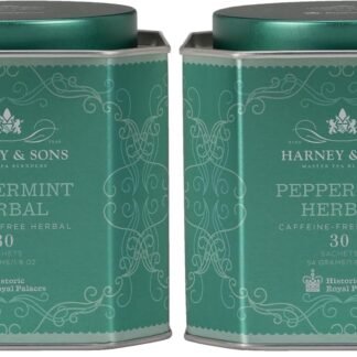 Harney & Sons Peppermint Herbal Tea in Sachets, Caffeine-Free Herbal, 30 Sachets