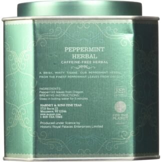 Harney & Sons Peppermint Herbal Tea in Sachets, Caffeine-Free Herbal, 30 Sachets
