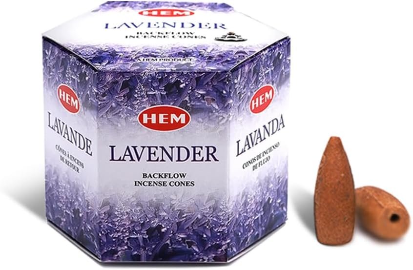 HEM Lavender Backflow Incense Cones Pack of 40 Brown Cones | Long-Lasting Floral Aroma for Positivity Relaxation Sleep | Wood Powder Aromatherapy for Stress Relief Air - lunas-mystic-emporium.com HEM Lavender Backflow Incense Cones – Pack of 40 Brown Cones | Long-Lasting Floral Aroma for Positivity, Relaxation & Sleep | Wood Powder Aromatherapy for Stress Relief & Air...
