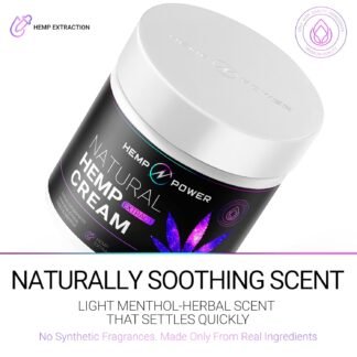 Hemp Power Joint Muscle Relief Cream, with Hemp, Menthol, MSM Arnica, Support Your Back, Muscles, Joints, Neck, Shoulder, Knee, Nerves - 2 Fl Oz.