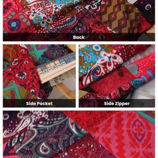 Himosyber Womens Patchwork Dual Pocket Jumpsuit Loose Floral Print Bohemian Wide Leg Bib Overall - lunas-mystic-emporium.com Himosyber Women's Patchwork Dual Pocket Jumpsuit Loose Floral Print Bohemian Wide Leg Bib Overall