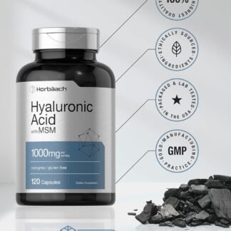 Horbäach Hyaluronic Acid with MSM | 1000 mg | 120 Capsules | Non-GMO and Gluten Free Supplement | Bioavailable Formula - lunas-mystic-emporium.com Horbäach Hyaluronic Acid with MSM | 1000 mg | 120 Capsules | Non-GMO and Gluten Free Supplement | Bioavailable Formula