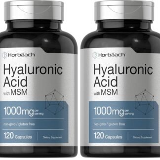 Horbäach Hyaluronic Acid with MSM | 1000 mg | 120 Capsules | Non-GMO and Gluten Free Supplement | Bioavailable Formula - lunas-mystic-emporium.com Horbäach Hyaluronic Acid with MSM | 1000 mg | 120 Capsules | Non-GMO and Gluten Free Supplement | Bioavailable Formula