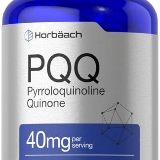 Horbäach PQQ Supplement 40 mg | 120 Capsules | Maximum Strength | Non-GMO and Gluten Free Supplement | Pyrroloquinoline Quinone Disodium Salt