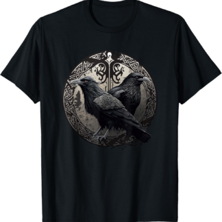 Huginn and Muninn Ravens Norse Mythology Viking Symbols T-Shirt
