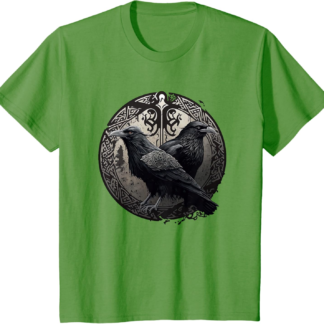 Huginn and Muninn Ravens Norse Mythology Viking Symbols T-Shirt - lunas-mystic-emporium.com Huginn and Muninn Ravens Norse Mythology Viking Symbols T-Shirt